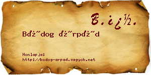 Bódog Árpád névjegykártya